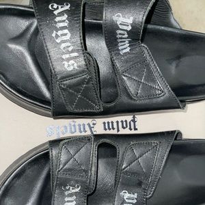 Palm angel black authentic  leather slides